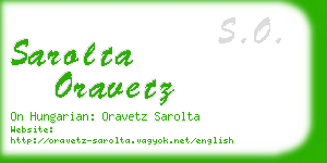 sarolta oravetz business card